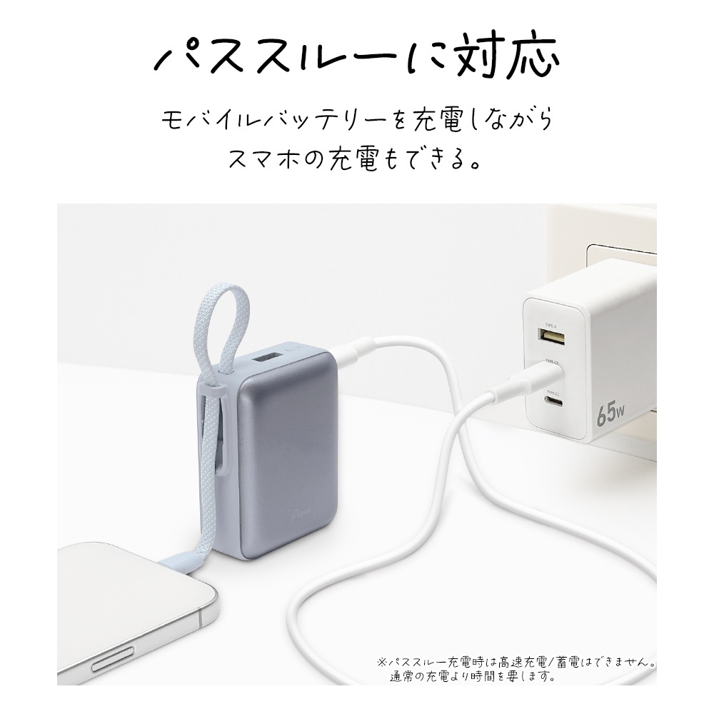 モバイルバッテリー 10000mAh MINI Picoe ピコエ 2ポート タイプC 20