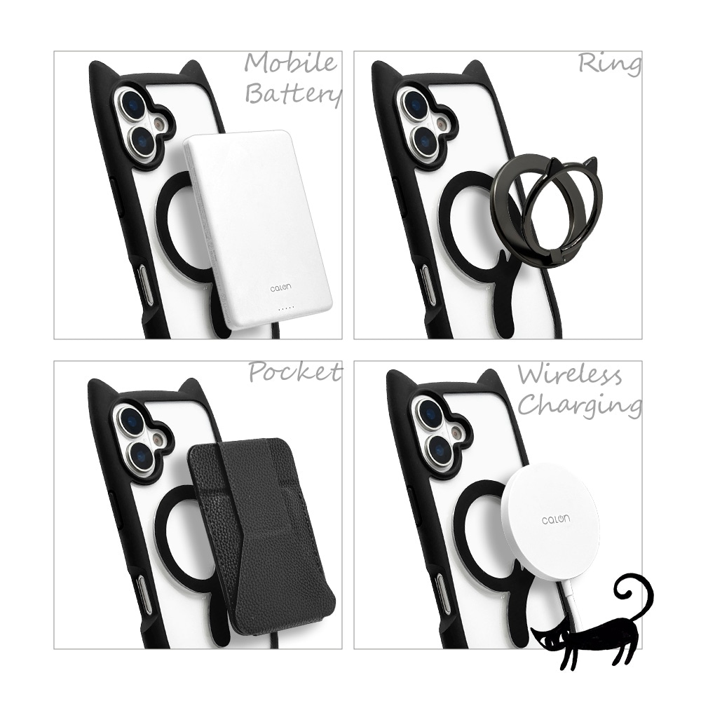 マグネットステッカー ねこのしっぽのまぐねっとシール MagSafe対応