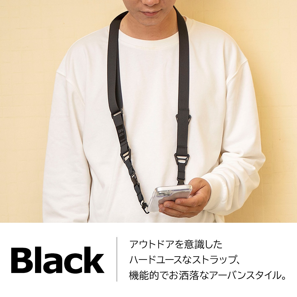 スマホストラップ（BLK）バナナマン ストラップ スマホ-