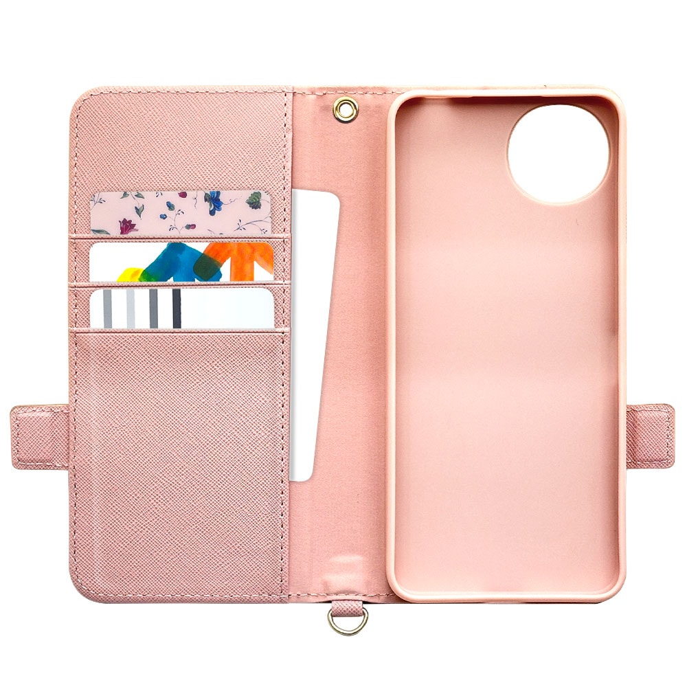 AQUOS wish 5 ピンク　手帳型ケース付き AQUOS wish5 SH-52F ケース カバー 手帳型 カード入れ スタンド機能