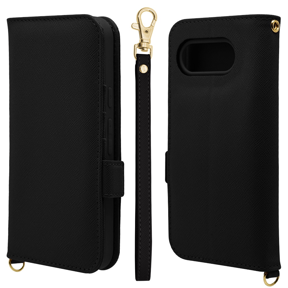 Google Pixel 9a ブラック Google Pixel純正ケース付き Google Pixel 9a ケース カバー 手帳型 カード入れ スタンド機能