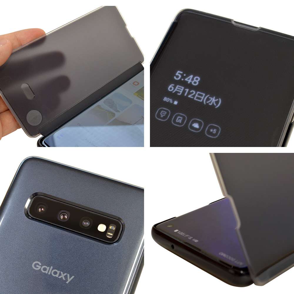 ギャラクシー純正 国内正規品 Galaxy S10+ ケース/カバー 手帳型 Clear