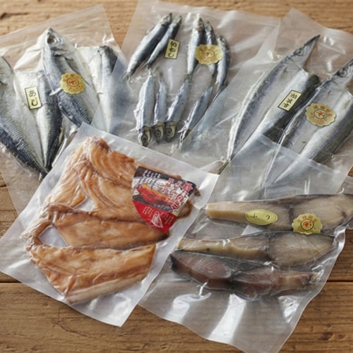 【干物セット】アジ・イワシ・カマス・ブリ・ブリはらすミリン【送料込/岩﨑商店】