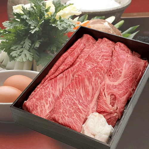 伊賀牛すき焼き用ロース（ウデ）500g【木箱入り】
