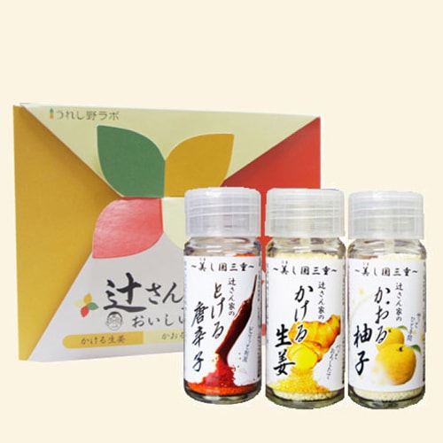 新感覚調味料セット（唐辛子・生姜・柚子）