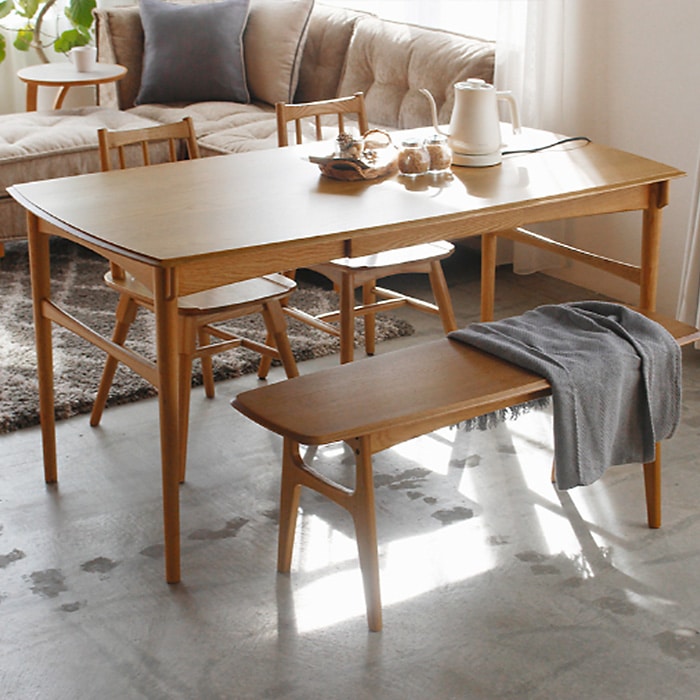 Herit. �إ�å� Dining Table 1500  �����˥󥰥ơ��֥� ��150cm �⤵72cm 4�ͳݤ� ���� ������ �ʥ����� ������� �̲� ������ơ����� ����ơ��֥� ��ӥ� �ȶ� ����ƥꥢ  