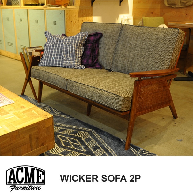 ACME Furniture ե˥㡼 WICKER SOFA 2P  å ե 2ͳݤ /ե˥㡼/ACME/ե/ե/ơ/ӥơ/2ͳݤ/ե֥å//졼/ 