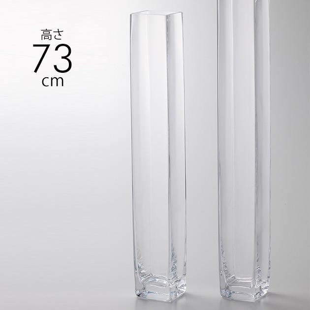 ガラス花瓶 Euroグラス ロングスクエア 10cm角 高さ73cm Pp02 こどもと暮らし