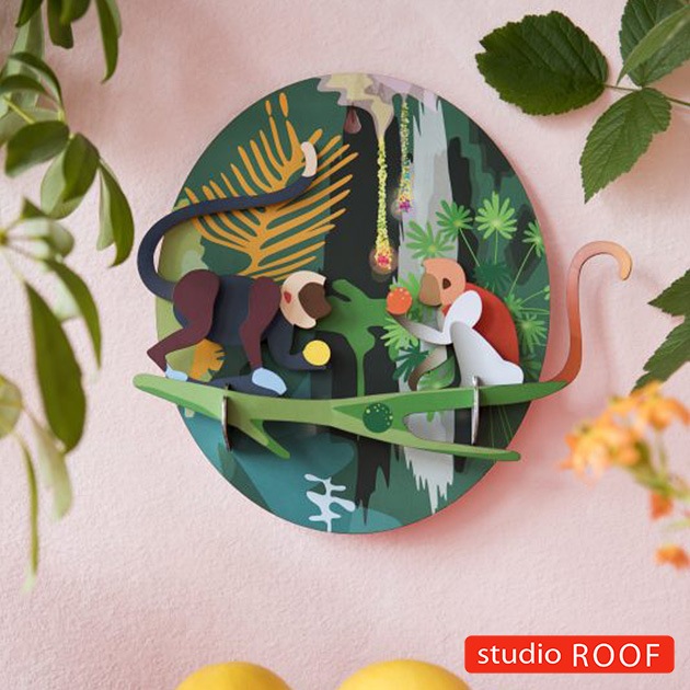 Studio Roof スタジオルーフ 壁掛けペーパークラフト 動物 こどもと暮らし