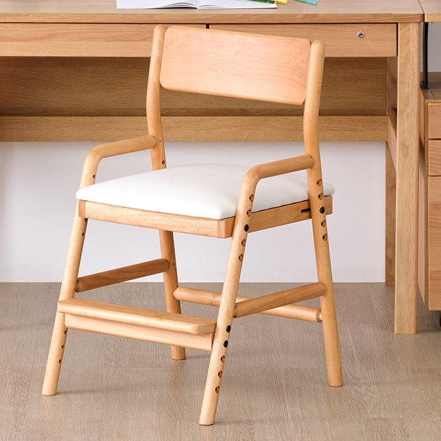ISSEIKI 一生紀 BINO DESK CHAIR  学習椅子 木製 学習チェア 高さ調節可能 子ども 子供 小学生 おしゃれ シンプル リビング学習 長く使える  