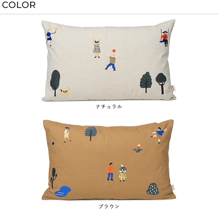 ferm LIVING �ե������ӥ� The Park Cushion  ���å���� 60��40cm �������˥å����åȥ� �ե����� ������ �ɽ� �̲�����  