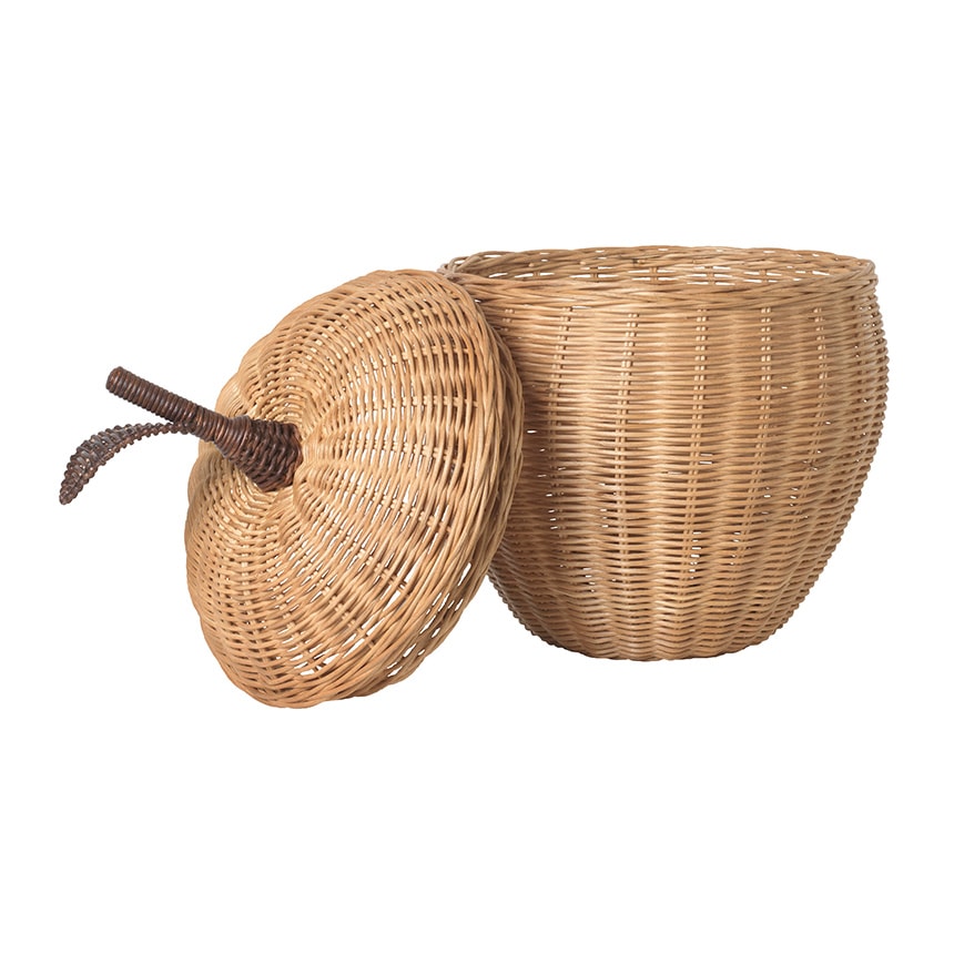 ラタン リンゴ ferm LIVING Apple Braided Storage リンゴのカゴ Lサイズ おしゃれ