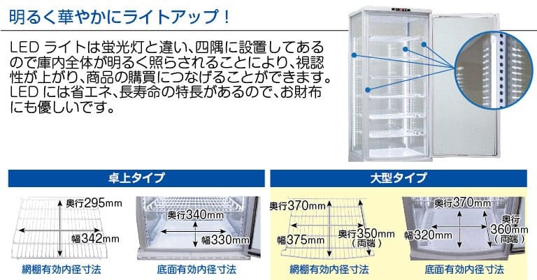 レマコム 4面ガラス冷蔵ショーケース フォーシーズン 大型 238L
