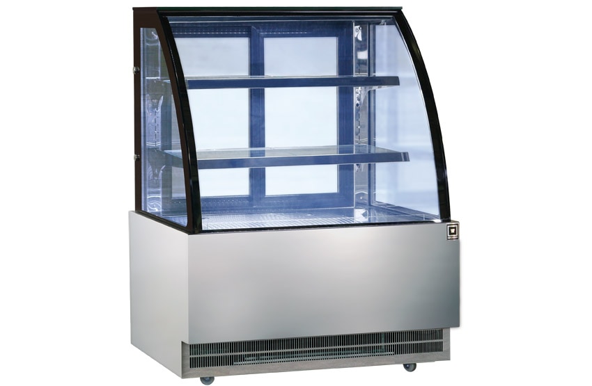 高湿対面冷蔵ショーケース リヨン 業務用 ケーキショーケース 湿度70％以上 中棚2段 幅900mm RCS-K90S2LA 一年保証 送料無料 レマコム - 2