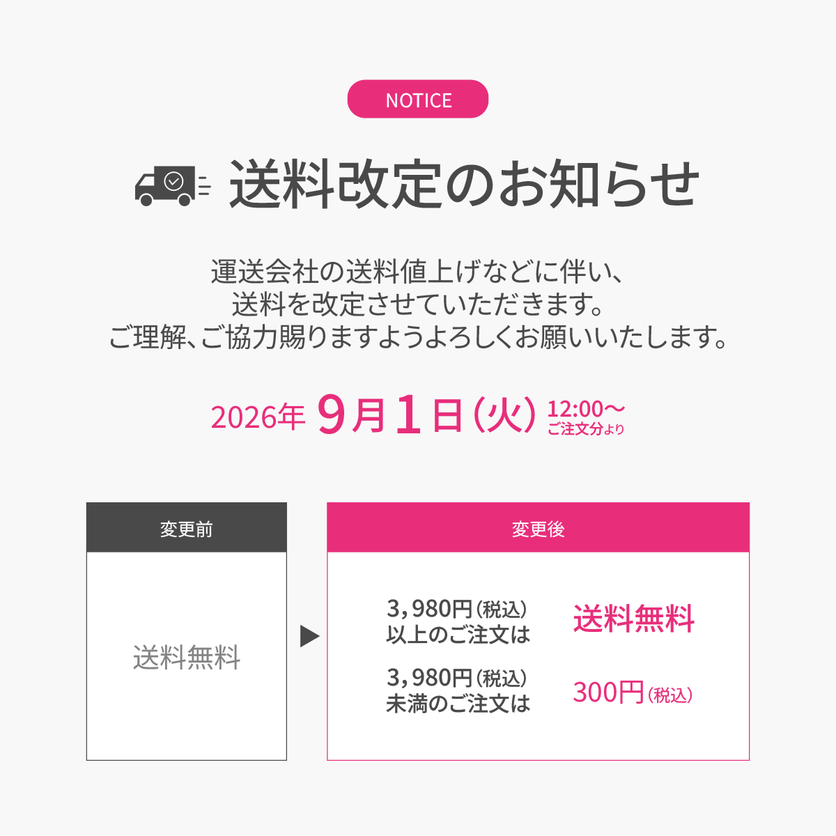 送料改定