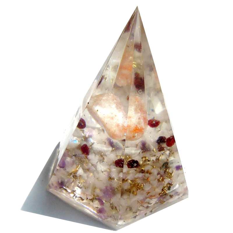 サンストーンの高いピラミッドオブジェ 《ボヘミアンオルゴナイト》 4