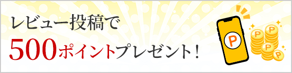 レビュー投稿で500ポイント