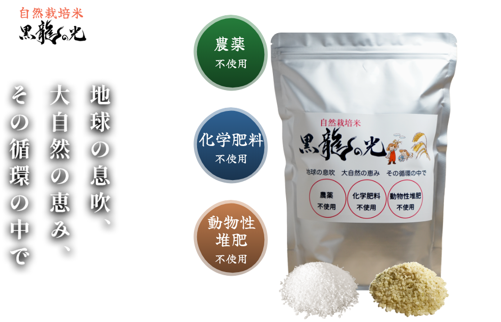 >自然栽培米 黒龍の光