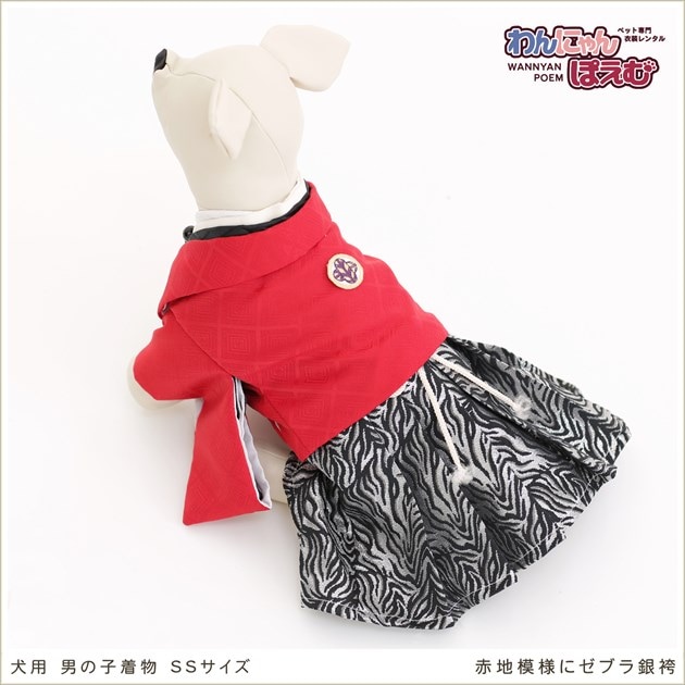 ペット着物レンタル 犬の着物 男の子 Ssサイズ 小型犬 チワワ ヨークシャテリア ペット衣装レンタル