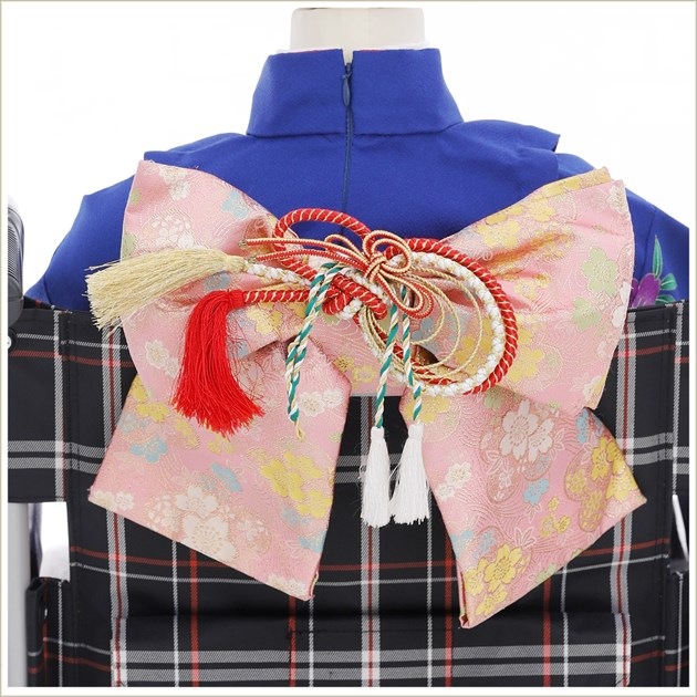 車いす用7歳女の子感動楽チャック着物（七五三や七草祝い）チャックを