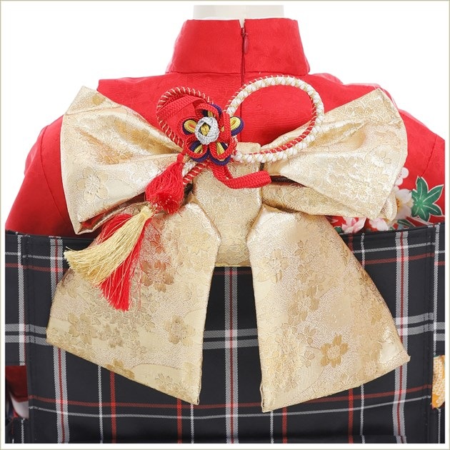 車いす用7歳女の子感動楽チャック着物（七五三や七草祝い）チャックを