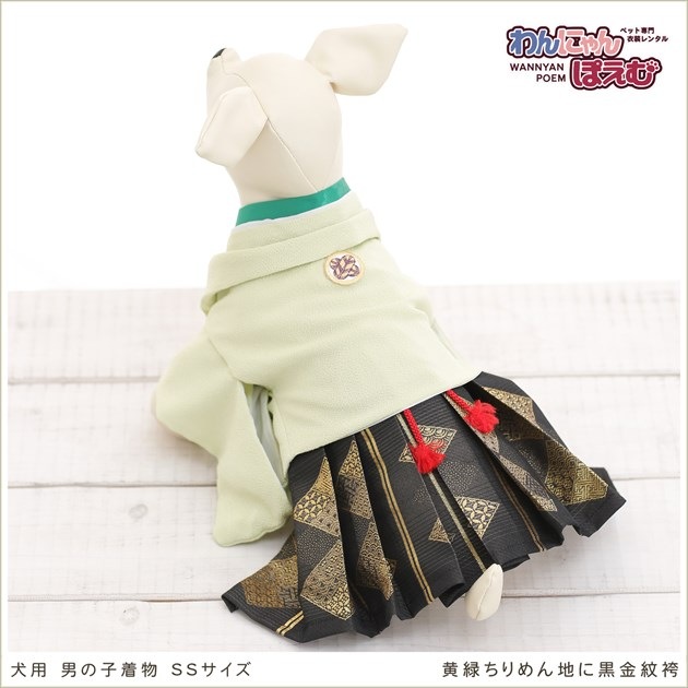 ペット着物レンタル 犬の着物 男の子 Ssサイズ 小型犬 チワワ ヨークシャテリア ペット衣装レンタル