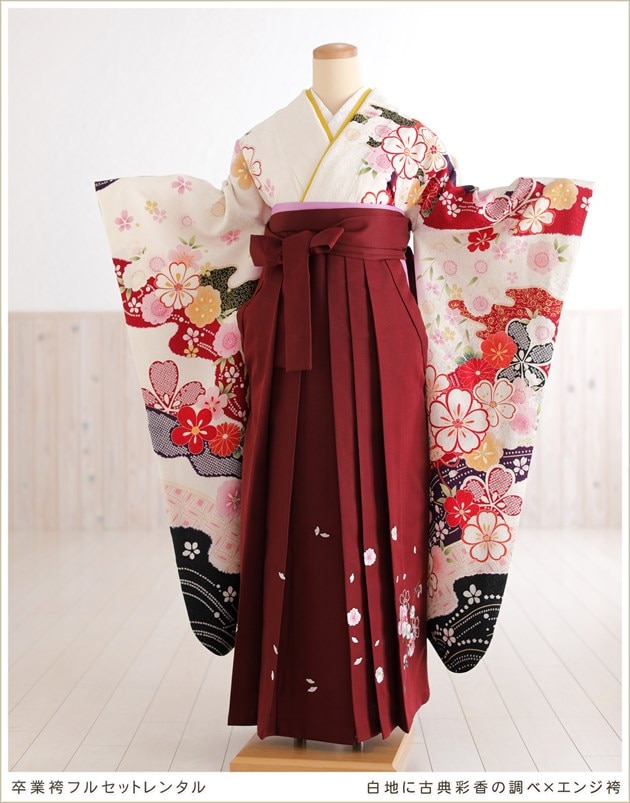 袴フルセット ジュニア用 135～150cm 袴変更可 卒業式 NO34025の+