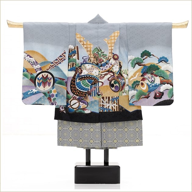 3歳 七五三レンタル 男の子 着物 袴レンタル フルセット 753 紐解き 前