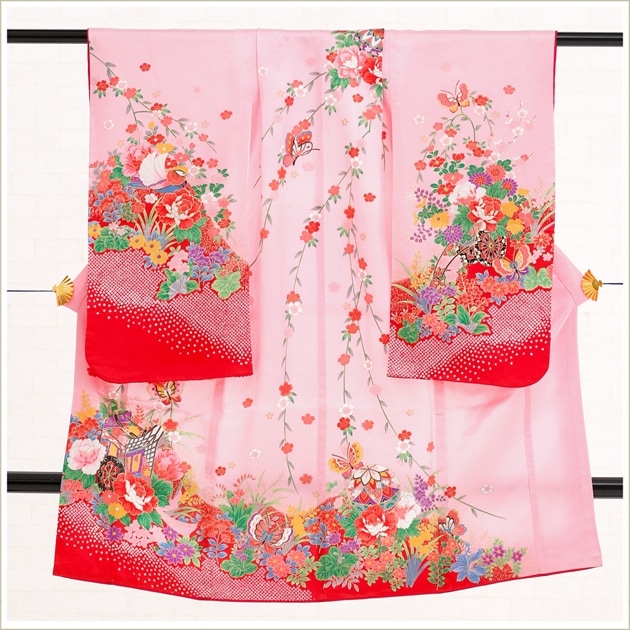 七五三 3歳 女の子 着物 レンタル フルセット 帯 結婚式 紐解き お参り