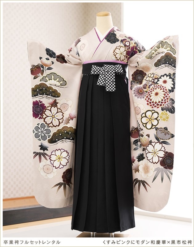 438白灰黒　モダン　 ほぼ未使用　化繊　振袖8点フルセット成人式卒業式謝恩会 438白灰黒 モダン ほぼ未使用 化繊 振袖8点フルセット成人式卒業式謝恩