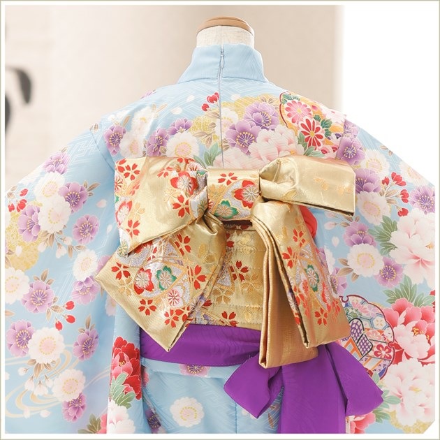 感動楽チャック7歳女の子着物、七五三は自分でチャックを上げるだけで