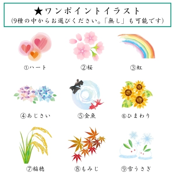 ワンポイントイラスト10種一覧
