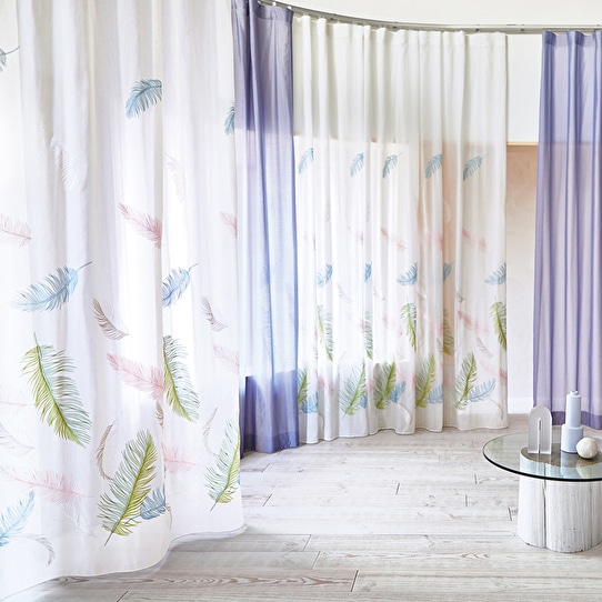 3番　ホワイト+グレー系刺繍入りレースカーテン【2枚入り】【1枚の幅200cm】 3番 ホワイト+グレー系刺繍入りレースカーテン2枚入り1枚の幅