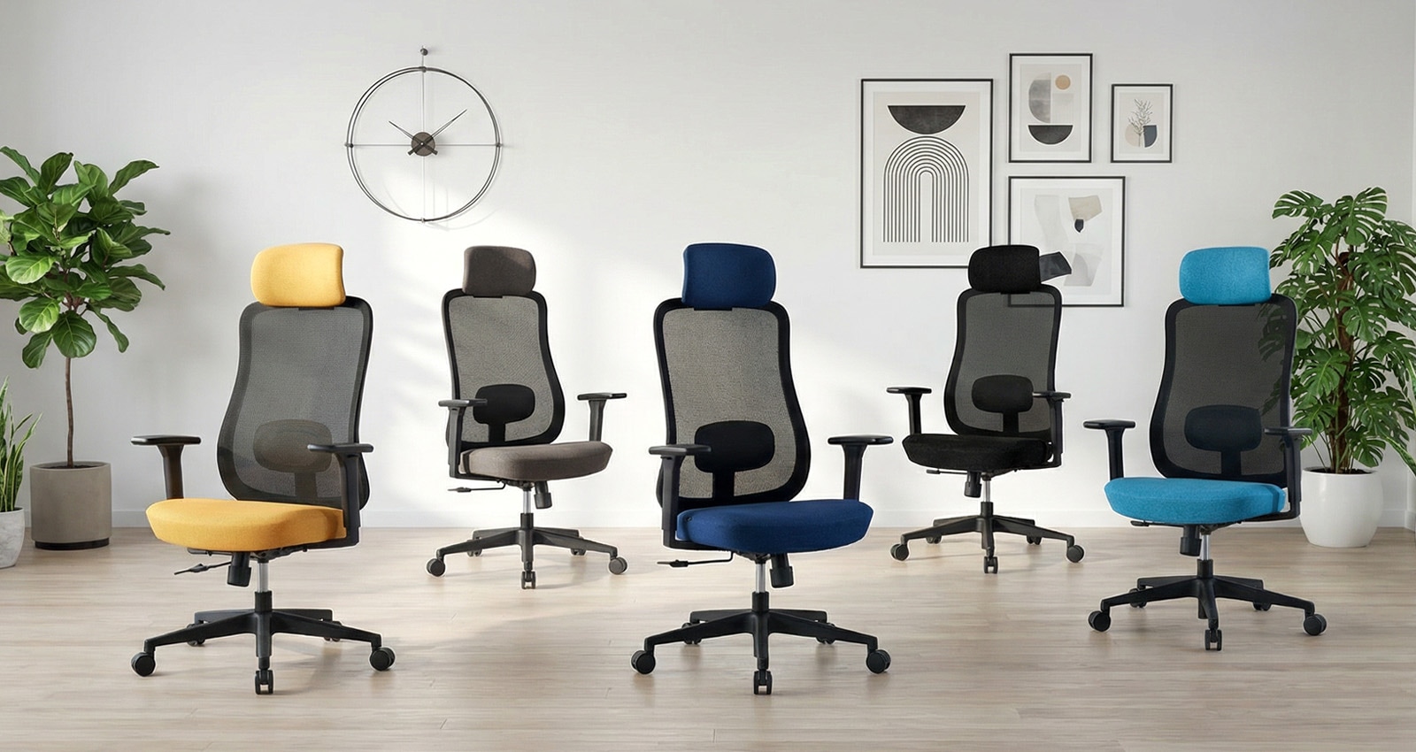 ROOM WORKS ワークチェア シンプルベーシック M2BK 張地エメラルド RM2