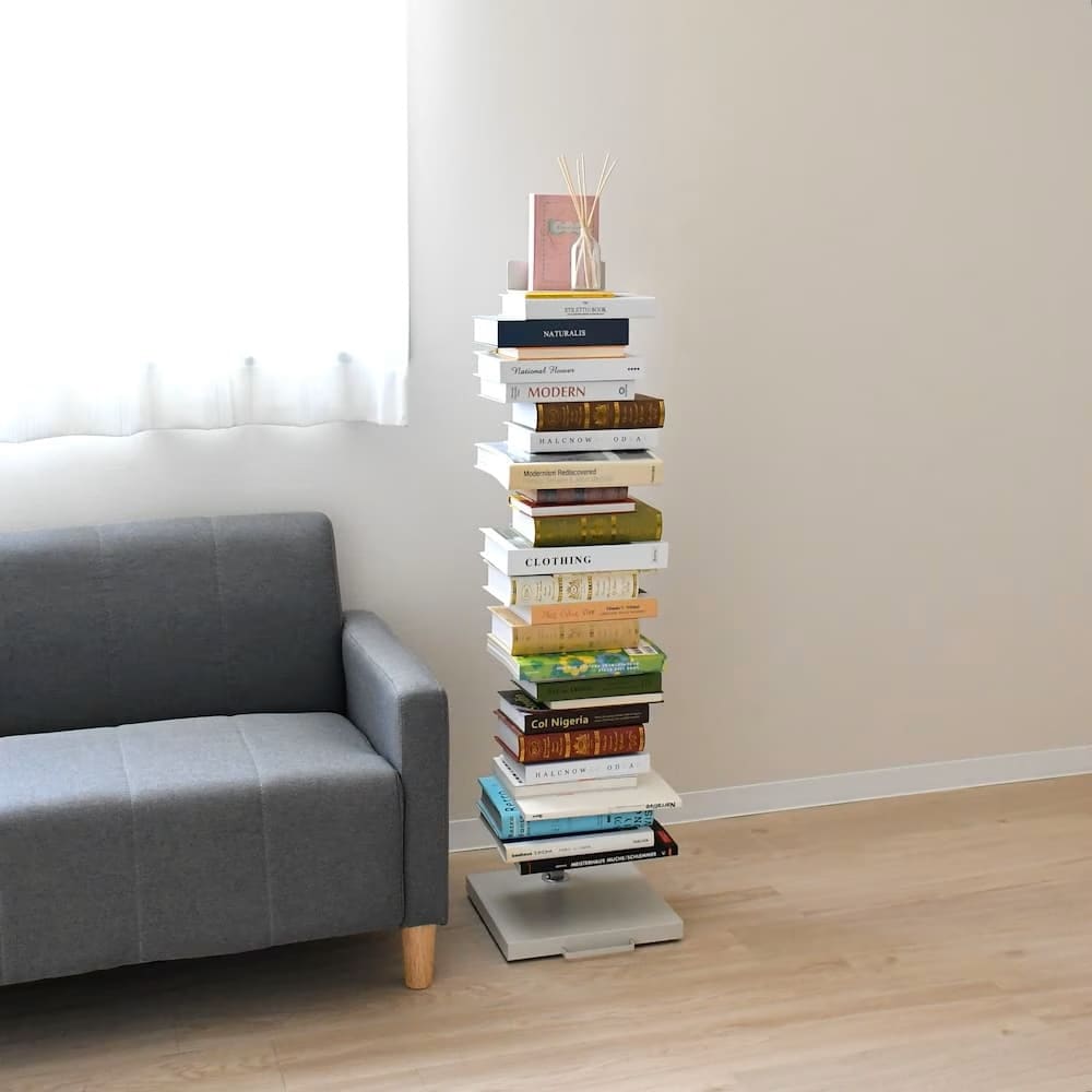 Tsum dock ブックタワー【隠しキャスター付・ハイタイプ8段