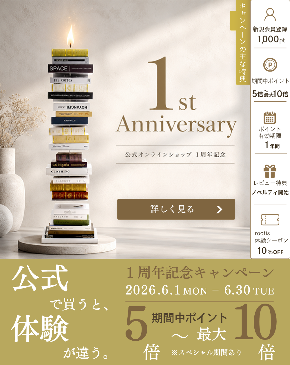一周年記念バナー