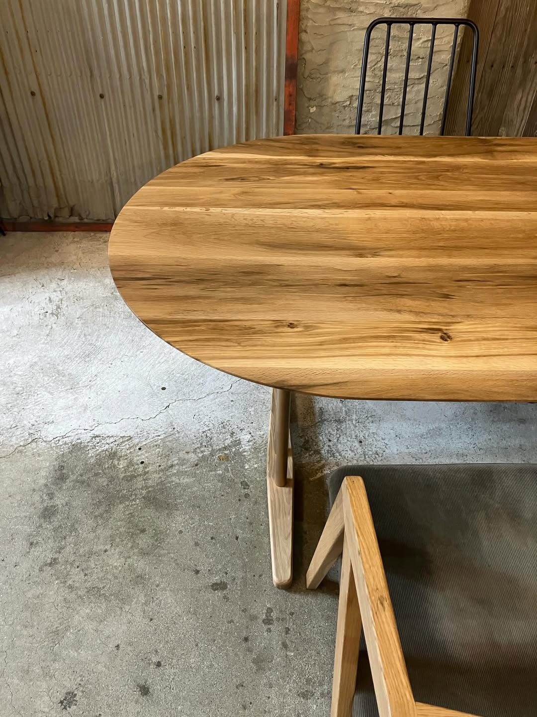 Zeppelin table｜ツェッペリンテーブル 讃岐産コナラ×アイアン脚