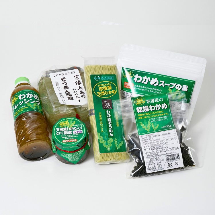 宗像産天然わかめシリーズ Eセット 全6種(わかめドレッシング／のり