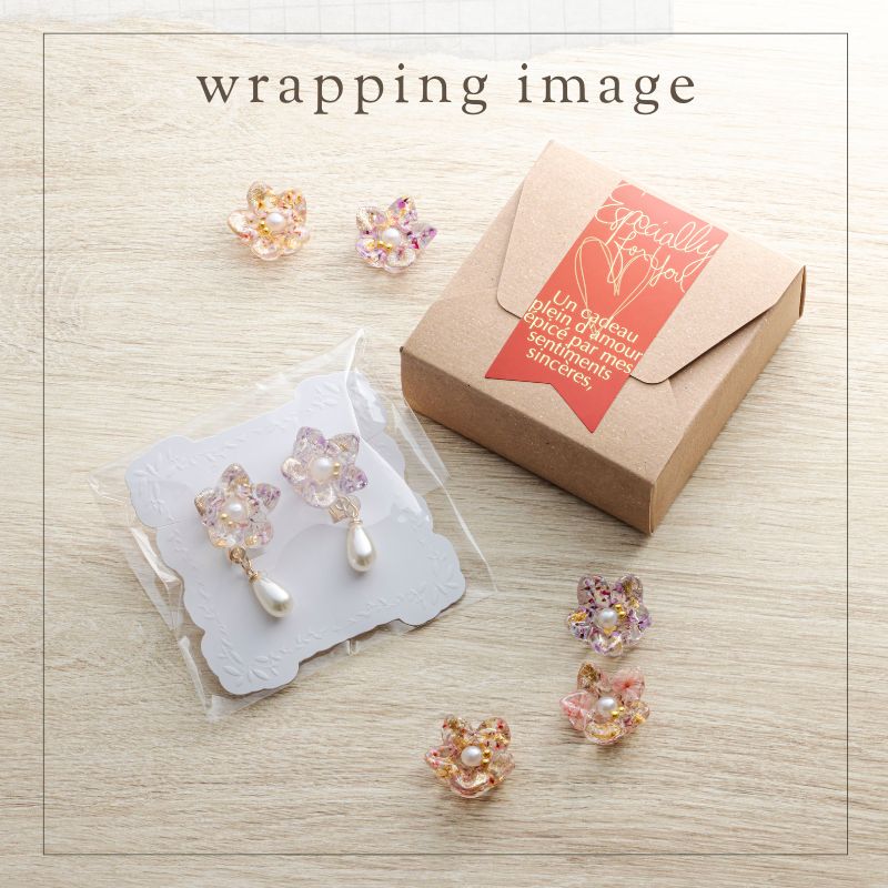 アクセサリー イヤリング ピアス 花 フープ