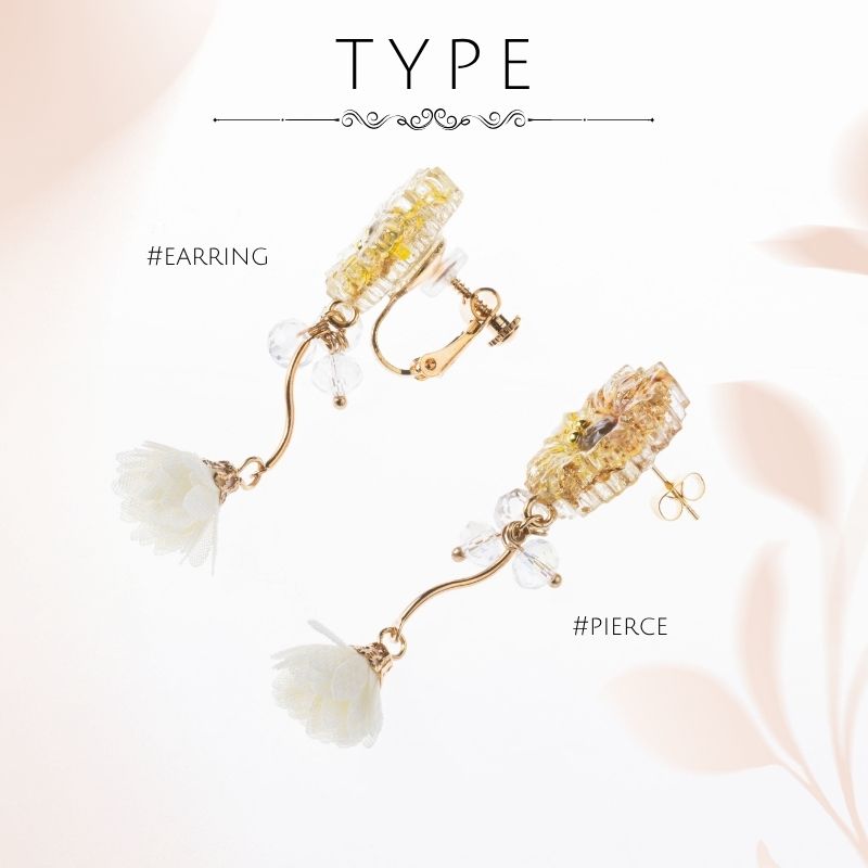 アクセサリー イヤリング ピアス 花 トゥルヌソル