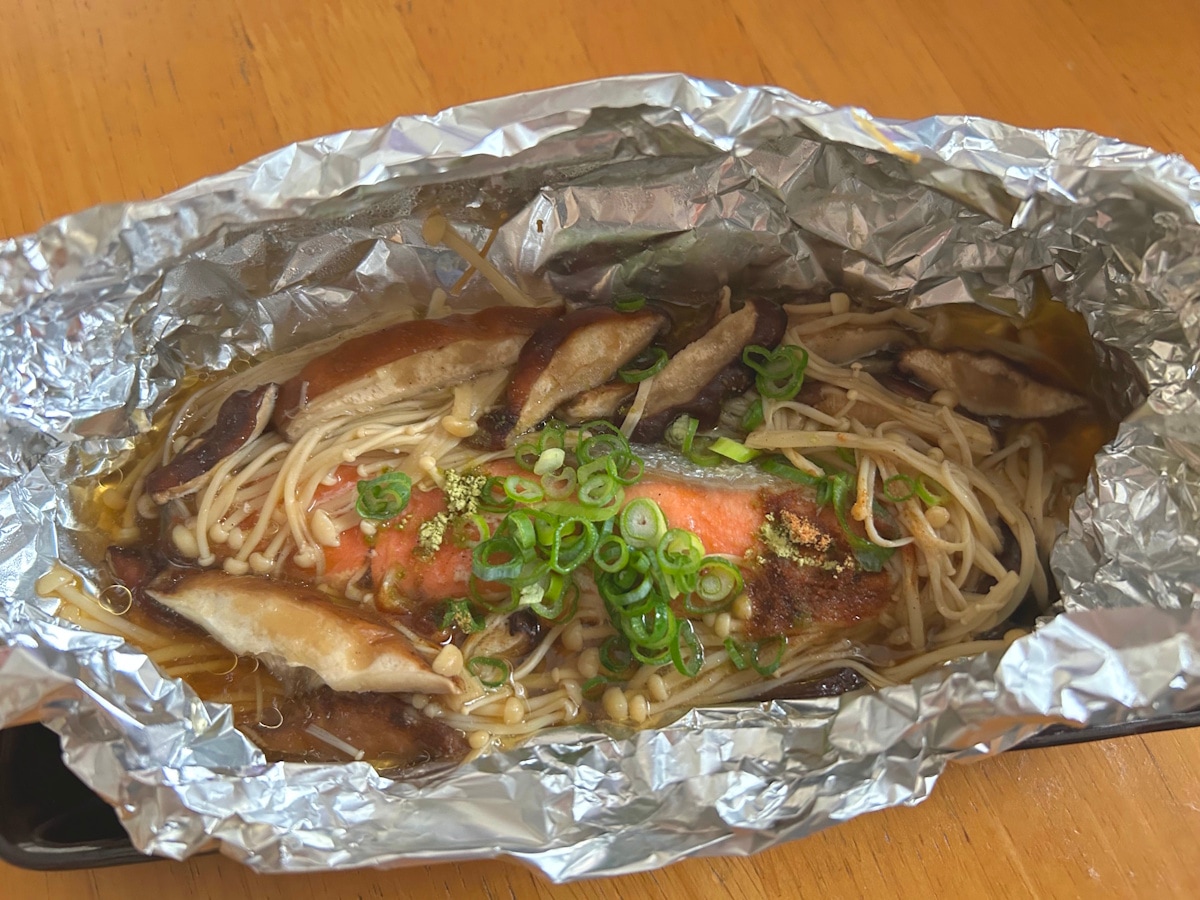 さささ✕きのこたっぷり鮭のホイル焼き編