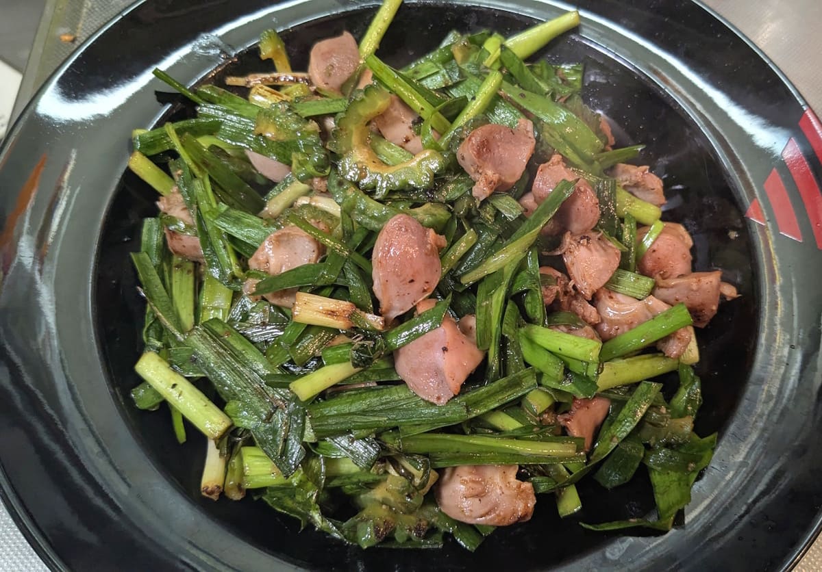 さささ✕ニラと砂ずり(砂肝)の炒め物編