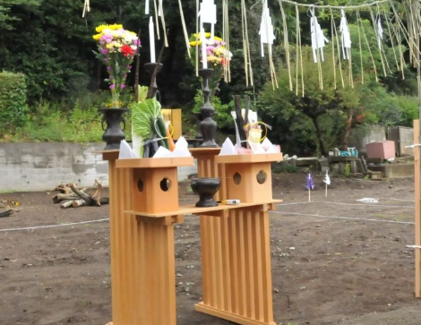 地鎮祭の様子