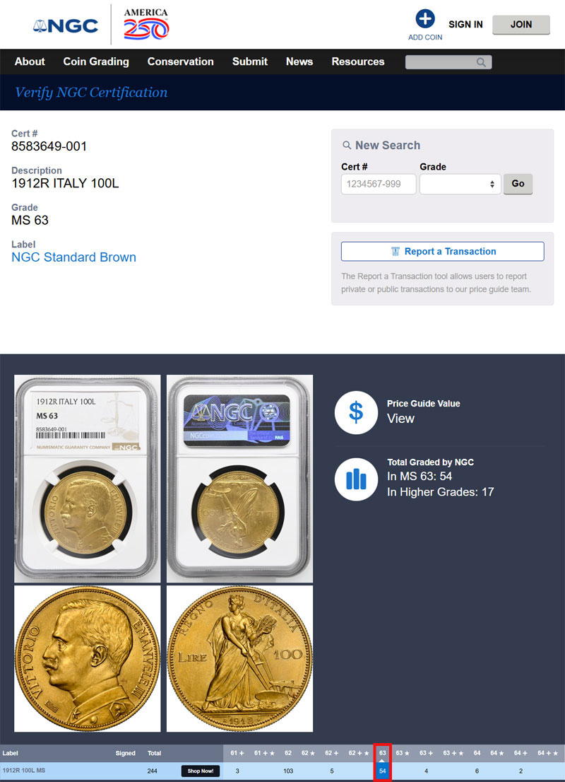 MS63】イタリア 100リレ金貨 豊穣の女神 1912年R ヴィットーリオ