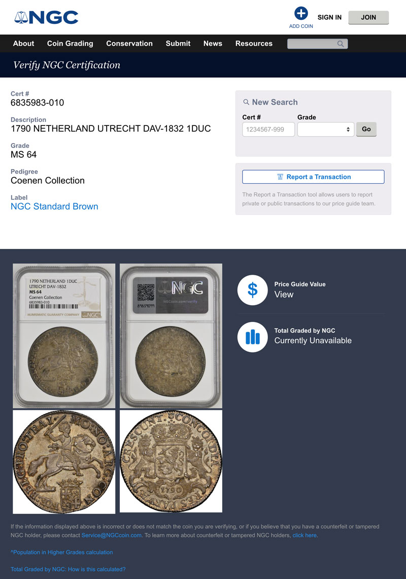 MS64】1790年 オランダ ユトレヒト シルバーライダー デュカトン銀貨 NGC MS64 Ex Coenen Collection |  すべての商品 | SakuraCoins サクラコイン