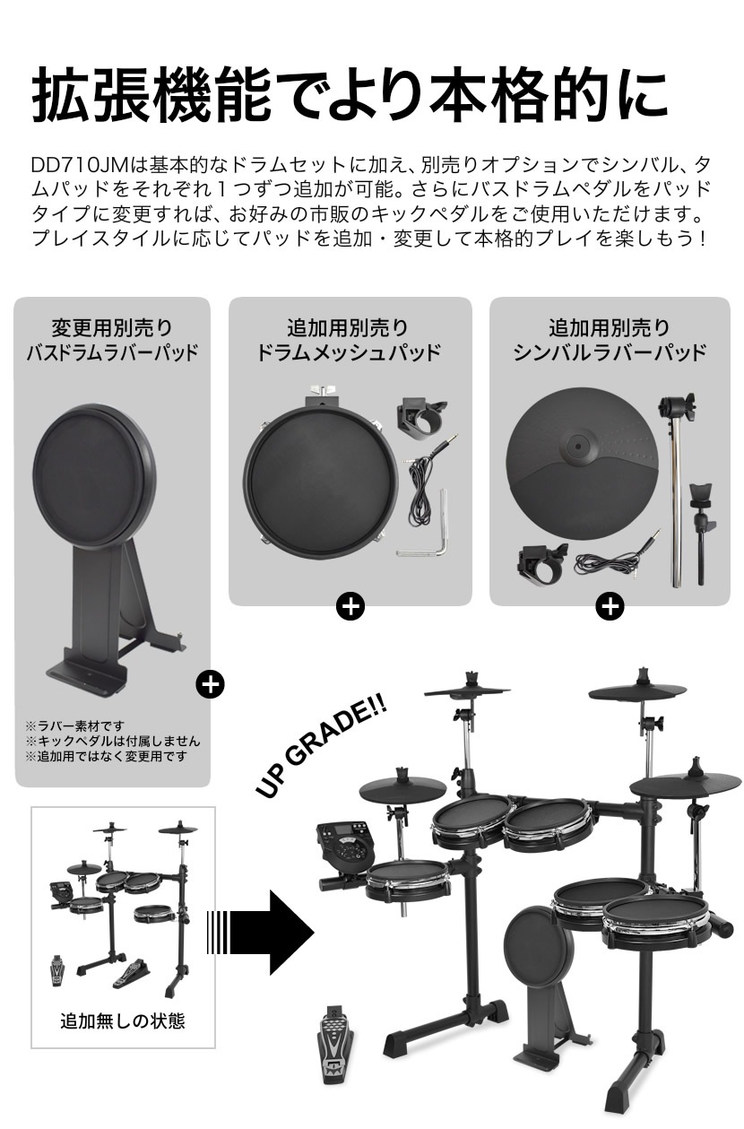 取寄商品 電子ドラム メッシュパッド仕様 本体のみ MEDELI DD-710JM