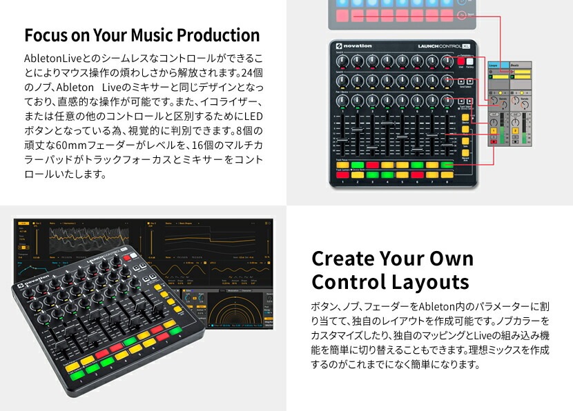 NOVATION MIDIコントローラー Launch Control XL MKII【Ableton Live