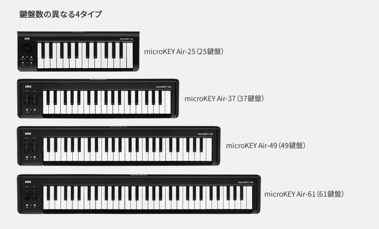 KORG BLUETOOTH MIDI キーボード microKEY Air-37 [37鍵モデル 