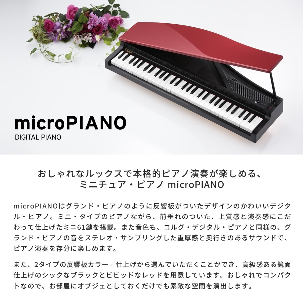 KORG 61ミニ鍵盤 電子ピアノ microPIANO【ACアダプター付属 ...