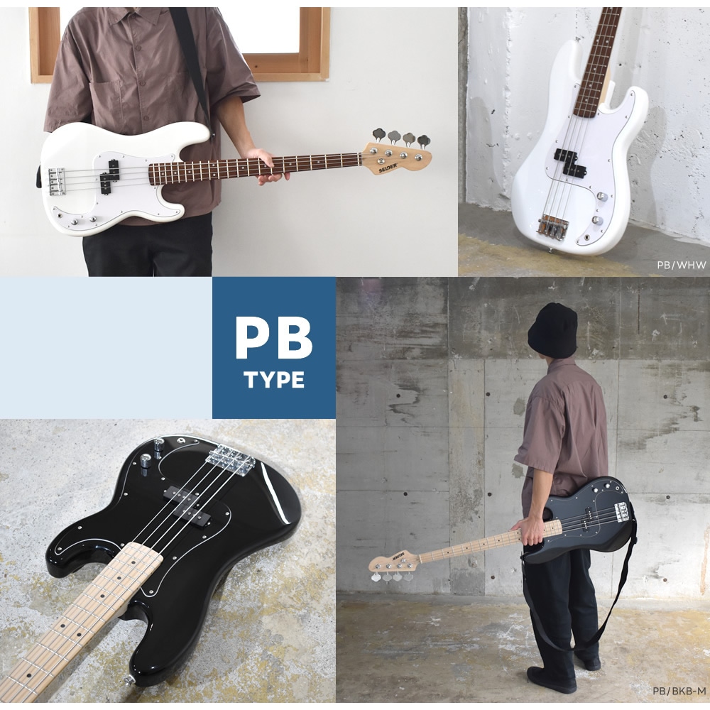 SELDER ベースギター　楽器 弦楽器、ギター Amazon | SELDER セルダー エレキベース PBタイプ PB-30/SB サクラ楽器